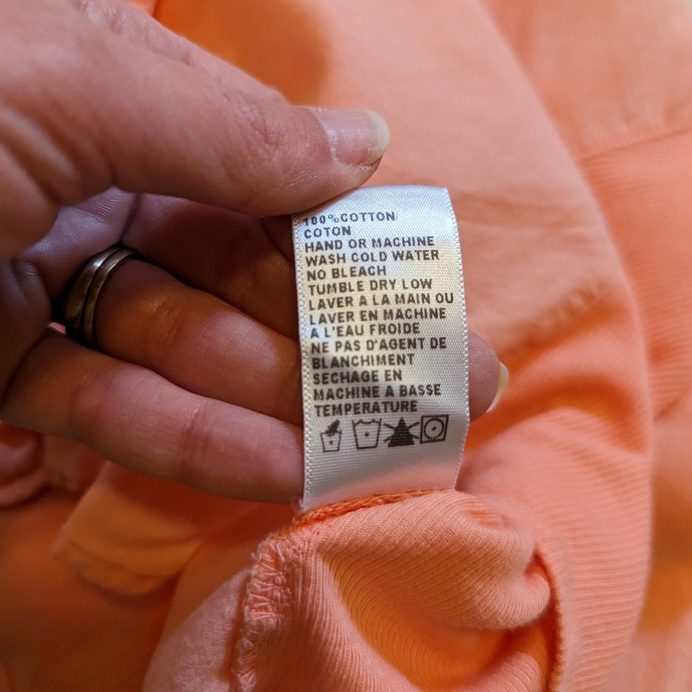 Standard James Perse Peach Color Button Down Top … - image 7